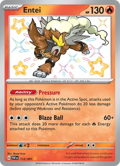 Entei, Paldean Fates Nº 112 Holo