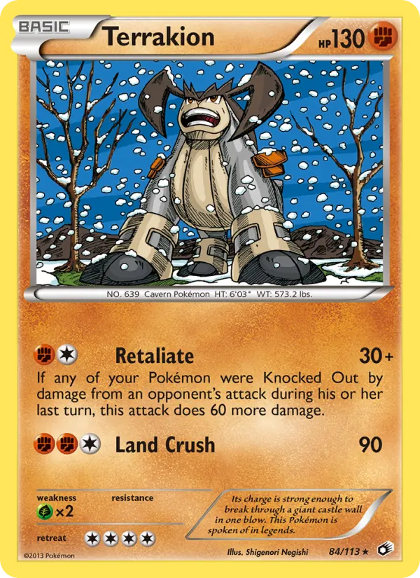 Terrakion, Legendary Treasures Nº 84