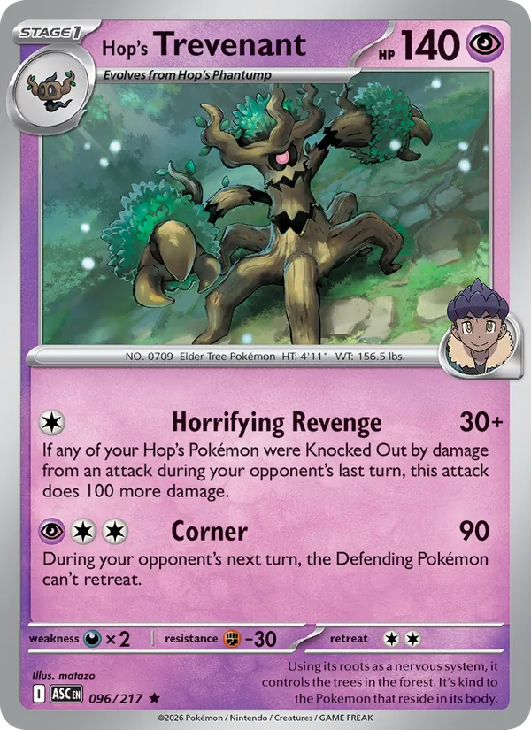 Hop's Trevenant, Ascended Heroes Nº 096