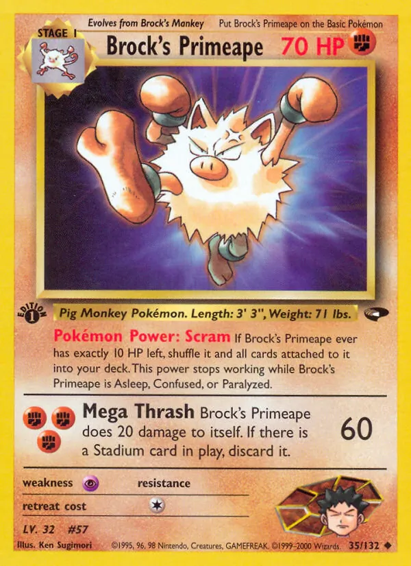 Brock's Primeape, Gym Challenge Nº 35