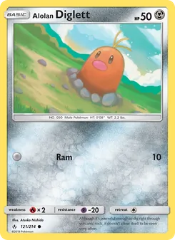 Alolan Diglett, Unbroken Bonds Nº 121 Normal