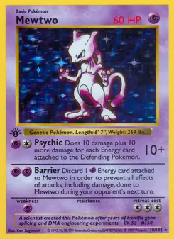 Mewtwo, Base Set No. 10 Holo