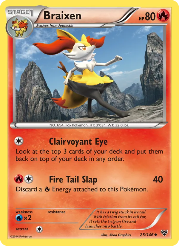Braixen, XY Nº 25