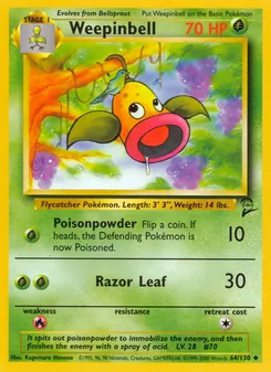 Weepinbell, Base Set 2 Nº 64 Normal