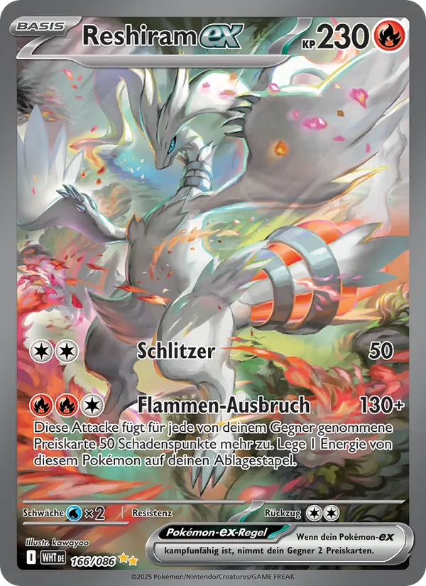 Reshiram-ex, Weiße Flammen No. 166
