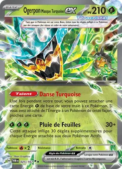 Ogerpon Masque Turquoise-ex, Mascarade Crépusculaire Nº 025 Holo