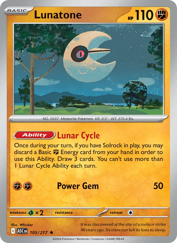 Lunatone, Ascended Heroes No. 105