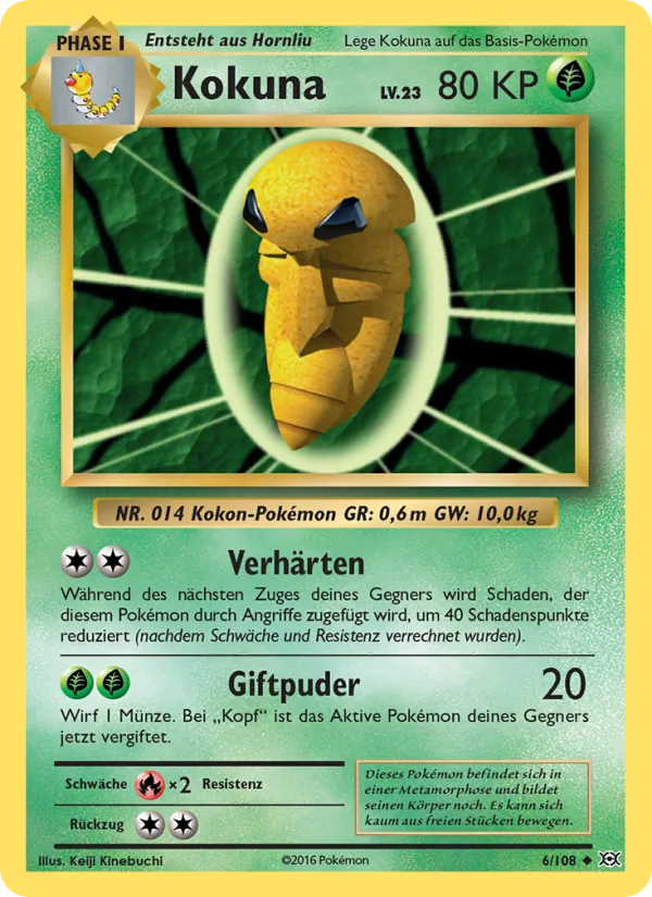 Kokuna, Evolution Nº 6