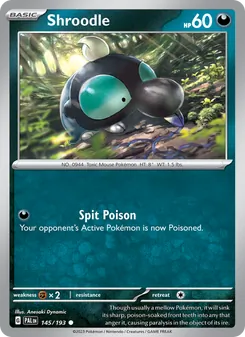 Shroodle, Paldea Evolved Nº 145 Normal