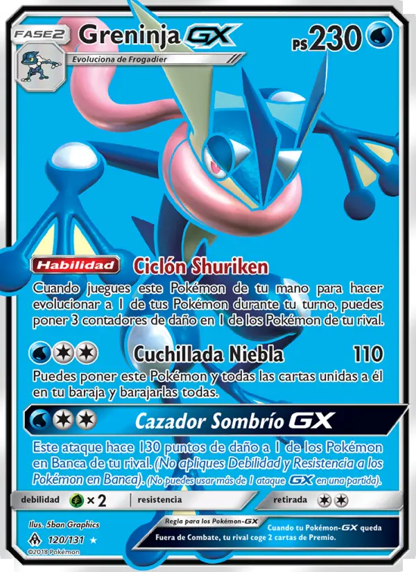 Greninja GX, Luz Prohibida Nº 120