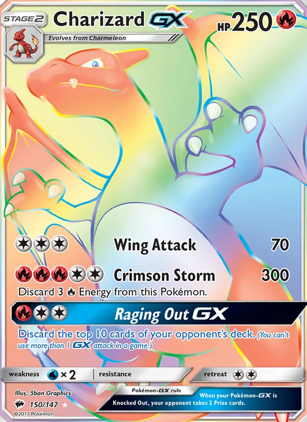 Charizard GX, Burning Shadows No. 150