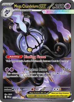 Mega Chandelure ex, Pitch Black Nº 115 Holo