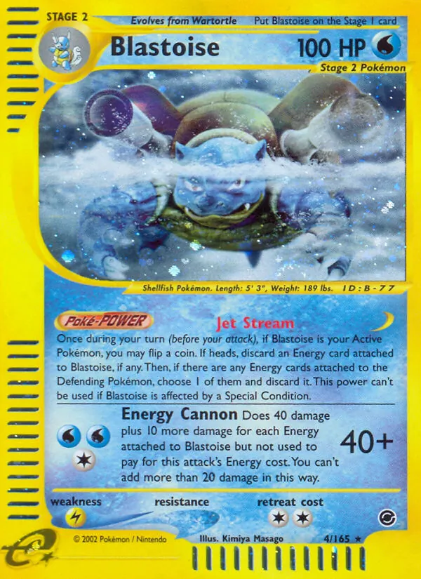 Blastoise, Expedition Base Set No. 4