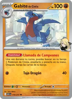 Gabite de Cintia, Héroes Ascendentes No. 110 Normal