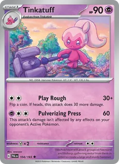 Tinkatuff, Paldea Evolved Nº 104 Normal