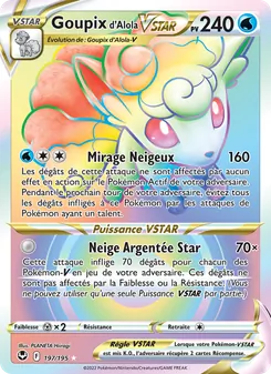 Goupix d'Alola VSTAR, Tempête Argentée No. 197 Holo