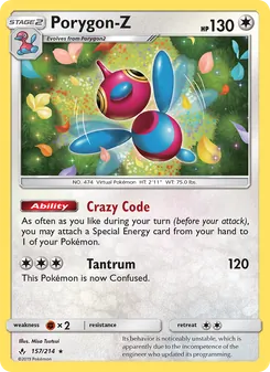 Porygon-Z, Unbroken Bonds No. 157 Normal