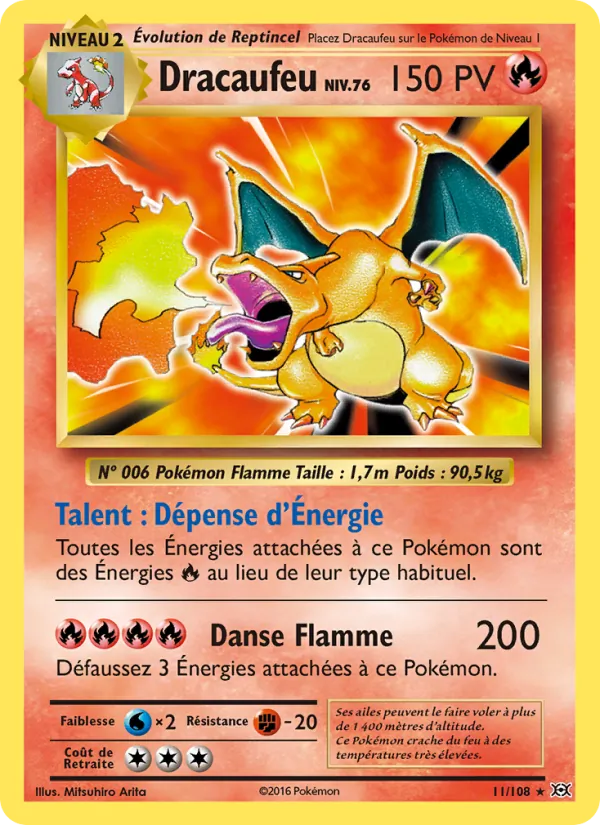 Dracaufeu, Évolutions No. 11