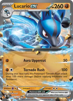 Lucario ex, Prismatic Evolutions Nº 051 Holo