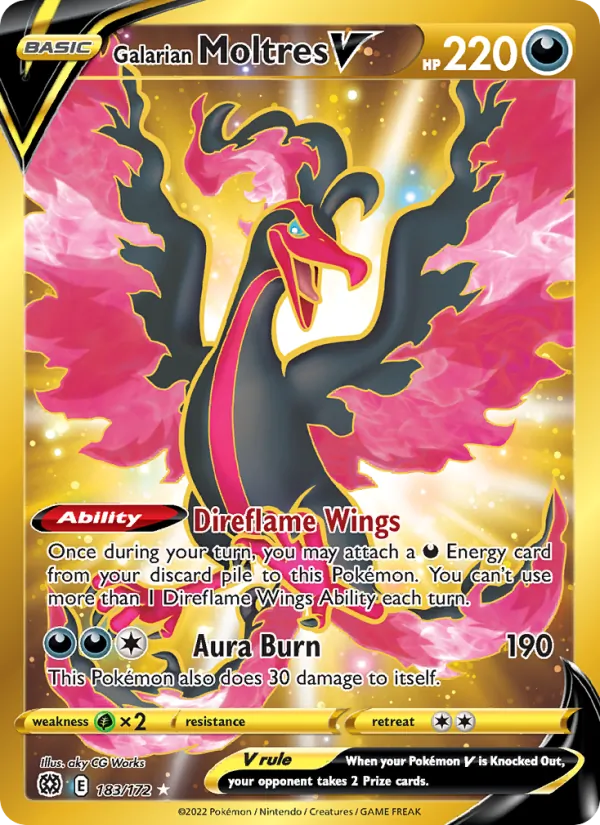 Galarian Moltres V, Brilliant Stars Nº 183