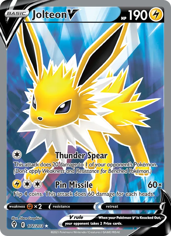 Jolteon V, Evolving Skies No. 177