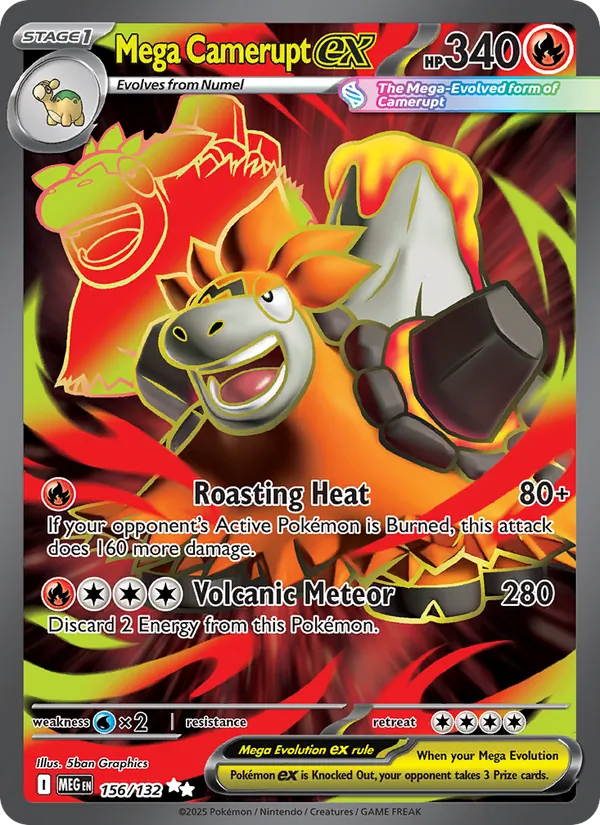 Mega Camerupt ex, Mega Evolution No. 156
