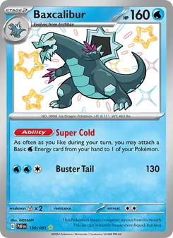 Baxcalibur, Paldean Fates No. 130 Holo