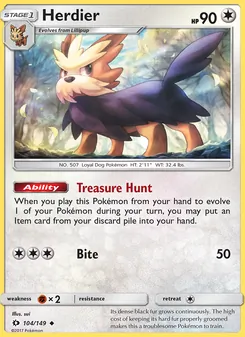 Herdier, Sun & Moon Nº 104 Normal