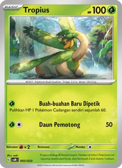 Tropius, Fuecoco & Ampharos ex Nº 003 Normal