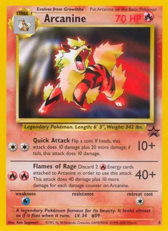 Arcanine, Wizards Black Star Promos No. 6