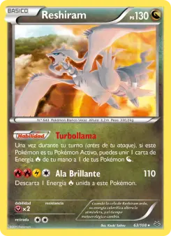 Reshiram, Cielos Rugientes No. 63 Normal