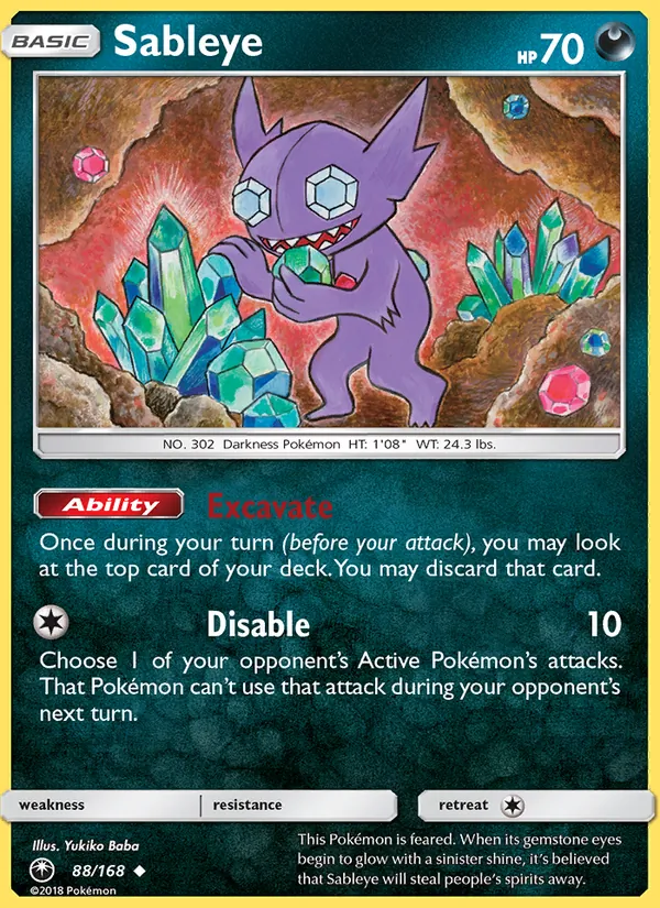 Sableye, Celestial Storm No. 88