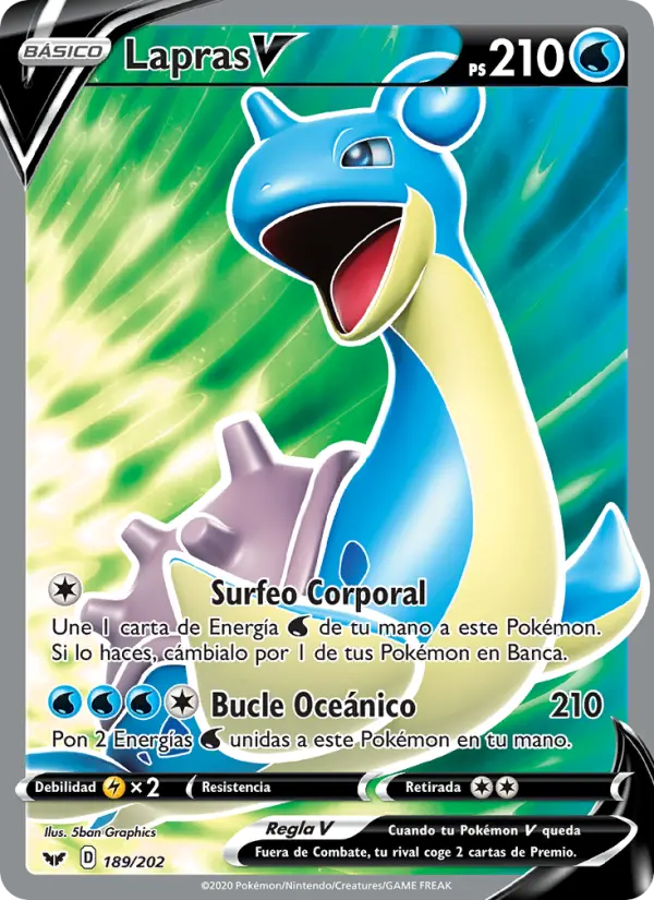 Lapras V, Espada y Escudo No. 189
