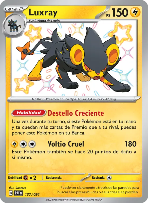 Luxray, Destinos de Paldea No. 137
