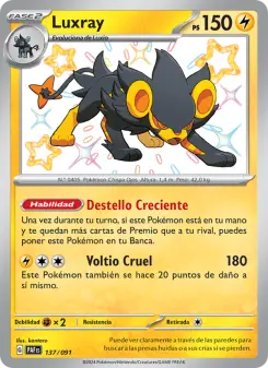 Luxray, Destinos de Paldea No. 137 Holo