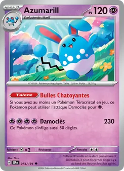 Azumarill, Étincelles Déferlantes No. 074 Normal