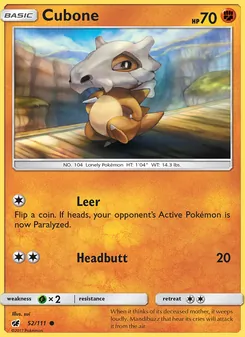 Cubone, Crimson Invasion No. 52 Normal