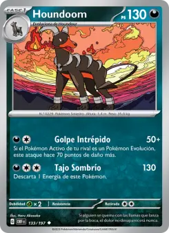 Houndoom, Llamas Obsidianas Nº 133 Normal