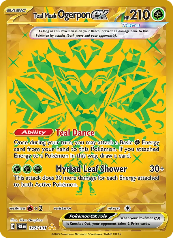 Teal Mask Ogerpon ex, Prismatic Evolutions No. 177