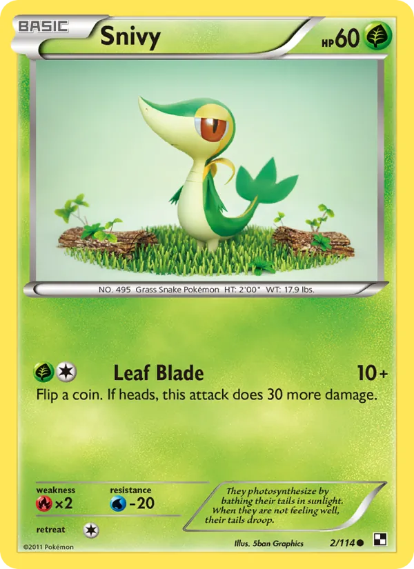 Snivy, Black & White No. 2