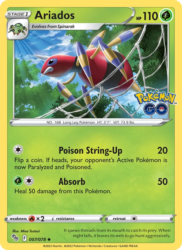 Ariados, Pokémon GO No. 007