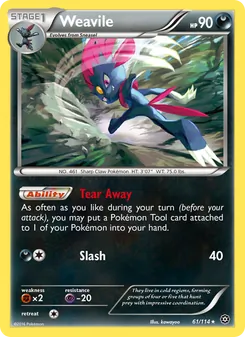 Weavile, Steam Siege Nº 61 Normal