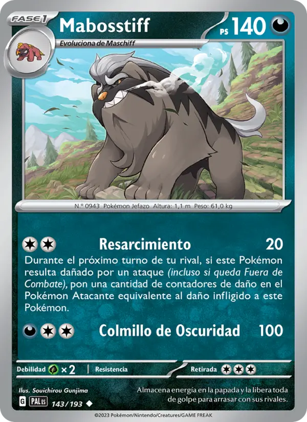 Mabosstiff, Evoluciones en Paldea No. 143