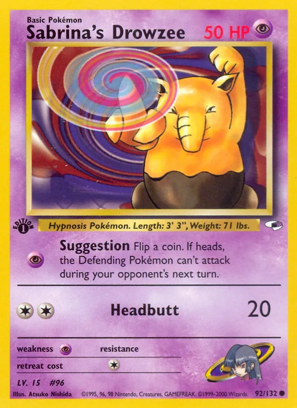 Sabrina's Drowzee, Gym Heroes No. 92