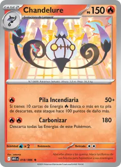 Chandelure, Llama Blanca Nº 018 Holo