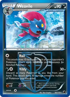 Weavile, Plasma Freeze Nº 66 Normal