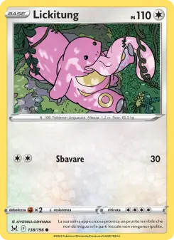 Lickitung, Origine Perduta No. 138 Normal