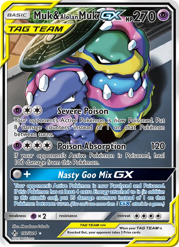 Muk & Alolan Muk GX, Unbroken Bonds No. 197
