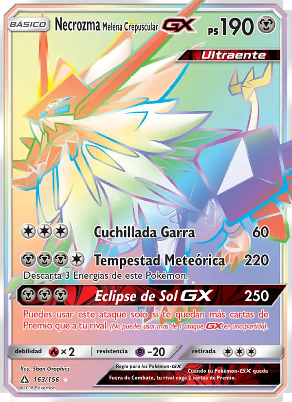 Necrozma Melena Crepuscular GX, Ultraprisma No. 163