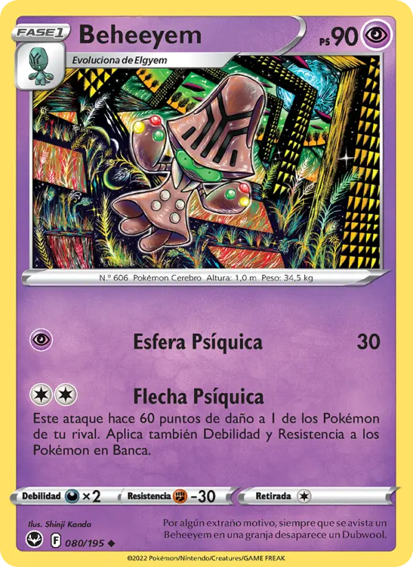 Beheeyem, Tempestad Plateada No. 080